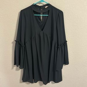 Dark blue flowy dress